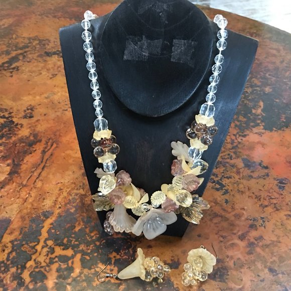 SALE!  FINE JEWELRY!  Showstopper Designer (NECKLACE + EARRINGS) - Picture 1 of 16